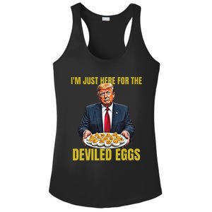 Funny Trump Thanksgiving IM Just Here For The Deviled Eggs Ladies PosiCharge Competitor Racerback Tank