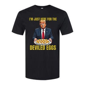 Funny Trump Thanksgiving IM Just Here For The Deviled Eggs Softstyle CVC T-Shirt