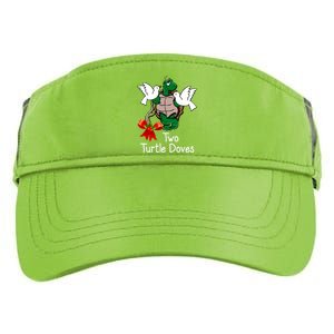 Funny Two Turtle Doves Twelve Days Of Christmas Adult Drive Performance Visor