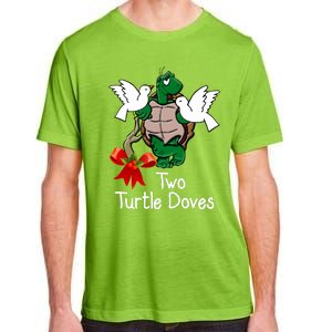 Funny Two Turtle Doves Twelve Days Of Christmas Adult ChromaSoft Performance T-Shirt