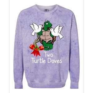 Funny Two Turtle Doves Twelve Days Of Christmas Colorblast Crewneck Sweatshirt