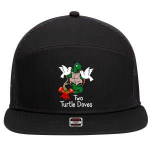 Funny Two Turtle Doves Twelve Days Of Christmas 7 Panel Mesh Trucker Snapback Hat