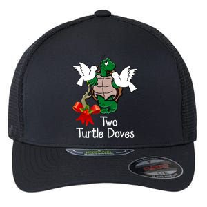 Funny Two Turtle Doves Twelve Days Of Christmas Flexfit Unipanel Trucker Cap