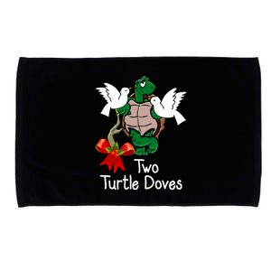 Funny Two Turtle Doves Twelve Days Of Christmas Microfiber Hand Towel