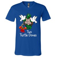 Funny Two Turtle Doves Twelve Days Of Christmas V-Neck T-Shirt