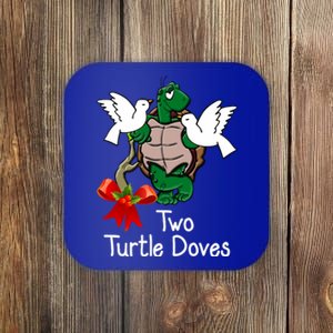 Funny Two Turtle Doves Twelve Days Of Christmas Coaster