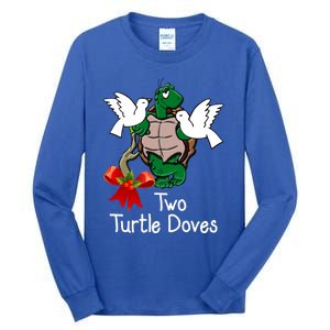 Funny Two Turtle Doves Twelve Days Of Christmas Tall Long Sleeve T-Shirt