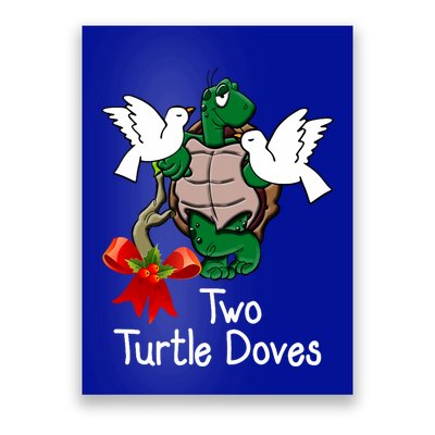 Funny Two Turtle Doves Twelve Days Of Christmas Poster