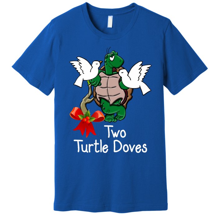 Funny Two Turtle Doves Twelve Days Of Christmas Premium T-Shirt