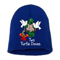 Funny Two Turtle Doves Twelve Days Of Christmas Short Acrylic Beanie