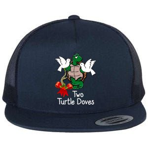 Funny Two Turtle Doves Twelve Days Of Christmas Flat Bill Trucker Hat