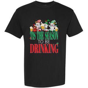 Funny Tis The Season To Be Drinking Christmas New Years Xmas Garment-Dyed Heavyweight T-Shirt