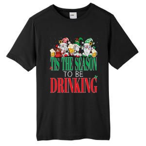 Funny Tis The Season To Be Drinking Christmas New Years Xmas Tall Fusion ChromaSoft Performance T-Shirt