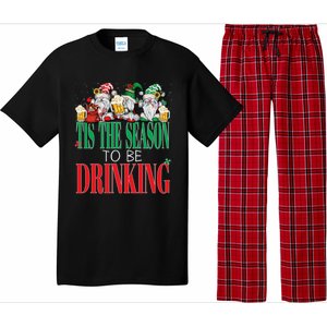 Funny Tis The Season To Be Drinking Christmas New Years Xmas Pajama Set