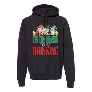 Funny Tis The Season To Be Drinking Christmas New Years Xmas Premium Hoodie