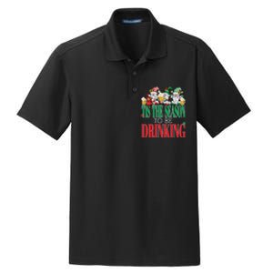 Funny Tis The Season To Be Drinking Christmas New Years Xmas Dry Zone Grid Polo