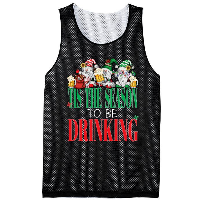 Funny Tis The Season To Be Drinking Christmas New Years Xmas Mesh Reversible Basketball Jersey Tank