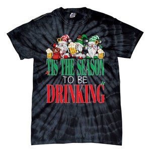 Funny Tis The Season To Be Drinking Christmas New Years Xmas Tie-Dye T-Shirt