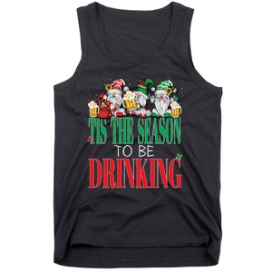 Funny Tis The Season To Be Drinking Christmas New Years Xmas Tank Top