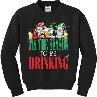 Funny Tis The Season To Be Drinking Christmas New Years Xmas Kids Sweatshirt