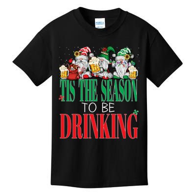 Funny Tis The Season To Be Drinking Christmas New Years Xmas Kids T-Shirt