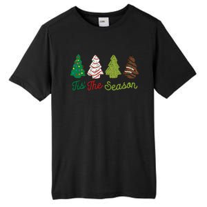 Funny Tis The Season Christmas Tree Cakes Debbie Xmas Gifts Tall Fusion ChromaSoft Performance T-Shirt