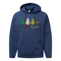 Funny Tis The Season Christmas Tree Cakes Debbie Xmas Gifts Performance Fleece Hoodie