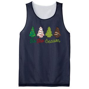 Funny Tis The Season Christmas Tree Cakes Debbie Xmas Gifts Mesh Reversible Basketball Jersey Tank