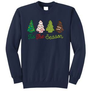 Funny Tis The Season Christmas Tree Cakes Debbie Xmas Gifts Tall Sweatshirt