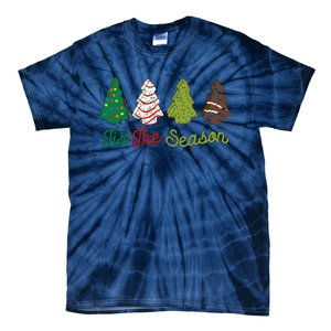 Funny Tis The Season Christmas Tree Cakes Debbie Xmas Gifts Tie-Dye T-Shirt