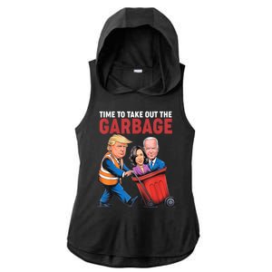 Funny Trump Time To Take Out The Garbage Ladies PosiCharge Tri-Blend Wicking Draft Hoodie Tank