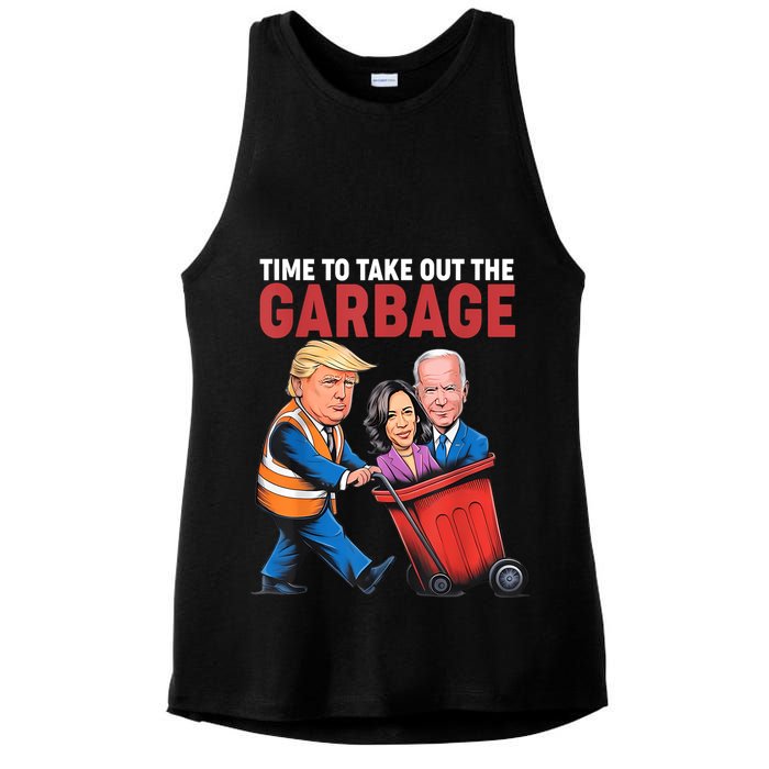 Funny Trump Time To Take Out The Garbage Ladies PosiCharge Tri-Blend Wicking Tank