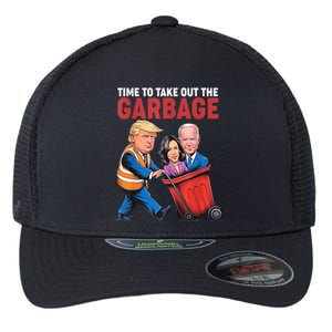 Funny Trump Time To Take Out The Garbage Flexfit Unipanel Trucker Cap