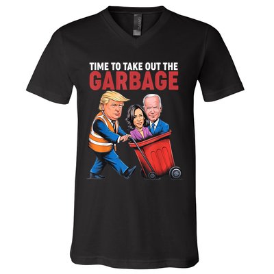 Funny Trump Time To Take Out The Garbage V-Neck T-Shirt