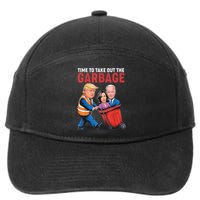 Funny Trump Time To Take Out The Garbage 7-Panel Snapback Hat