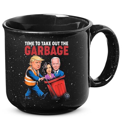 Funny Trump Time To Take Out The Garbage 15oz Campfire Ceramic Mug