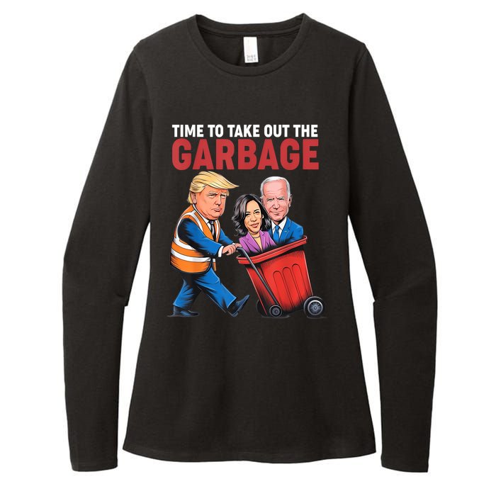 Funny Trump Time To Take Out The Garbage Womens CVC Long Sleeve Shirt