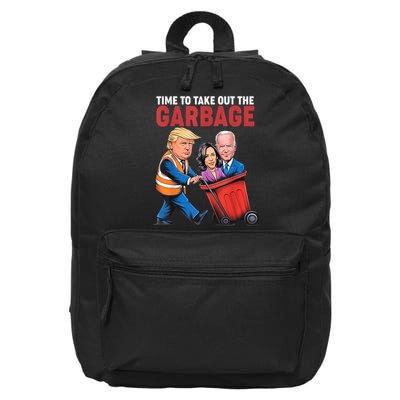 Funny Trump Time To Take Out The Garbage 16 in Basic Backpack