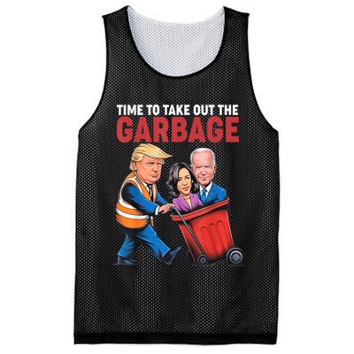 Funny Trump Time To Take Out The Garbage Mesh Reversible Basketball Jersey Tank