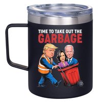 Funny Trump Time To Take Out The Garbage 12oz Stainless Steel Coffee Mug