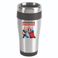 Funny Trump Time To Take Out The Garbage 16oz Travel Tumbler