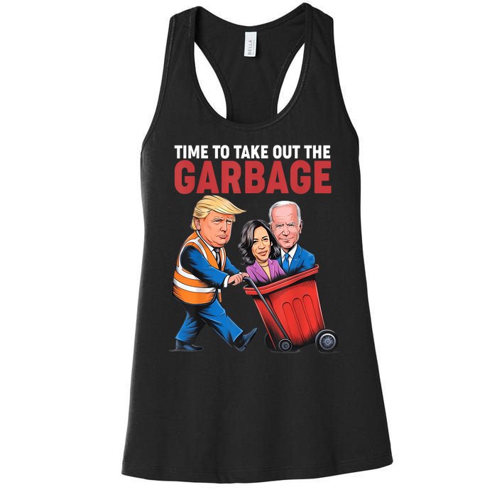 Funny Trump Time To Take Out The Garbage Women's Racerback Tank