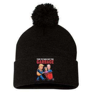 Funny Trump Time To Take Out The Garbage Pom Pom 12in Knit Beanie