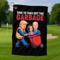 Funny Trump Time To Take Out The Garbage Golf Towel