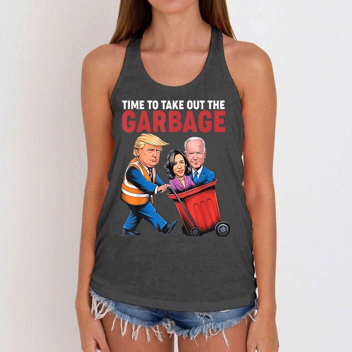 Funny Trump Time To Take Out The Garbage Women's Knotted Racerback Tank