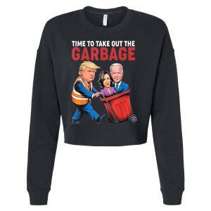 Funny Trump Time To Take Out The Garbage Cropped Pullover Crew