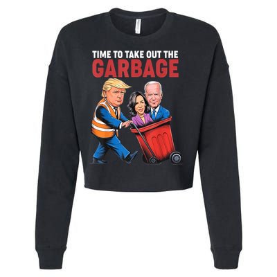 Funny Trump Time To Take Out The Garbage Cropped Pullover Crew