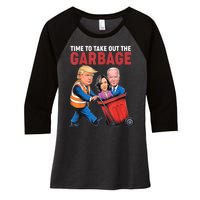 Funny Trump Time To Take Out The Garbage Women's Tri-Blend 3/4-Sleeve Raglan Shirt