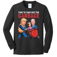 Funny Trump Time To Take Out The Garbage Kids Long Sleeve Shirt