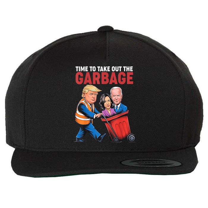 Funny Trump Time To Take Out The Garbage Wool Snapback Cap